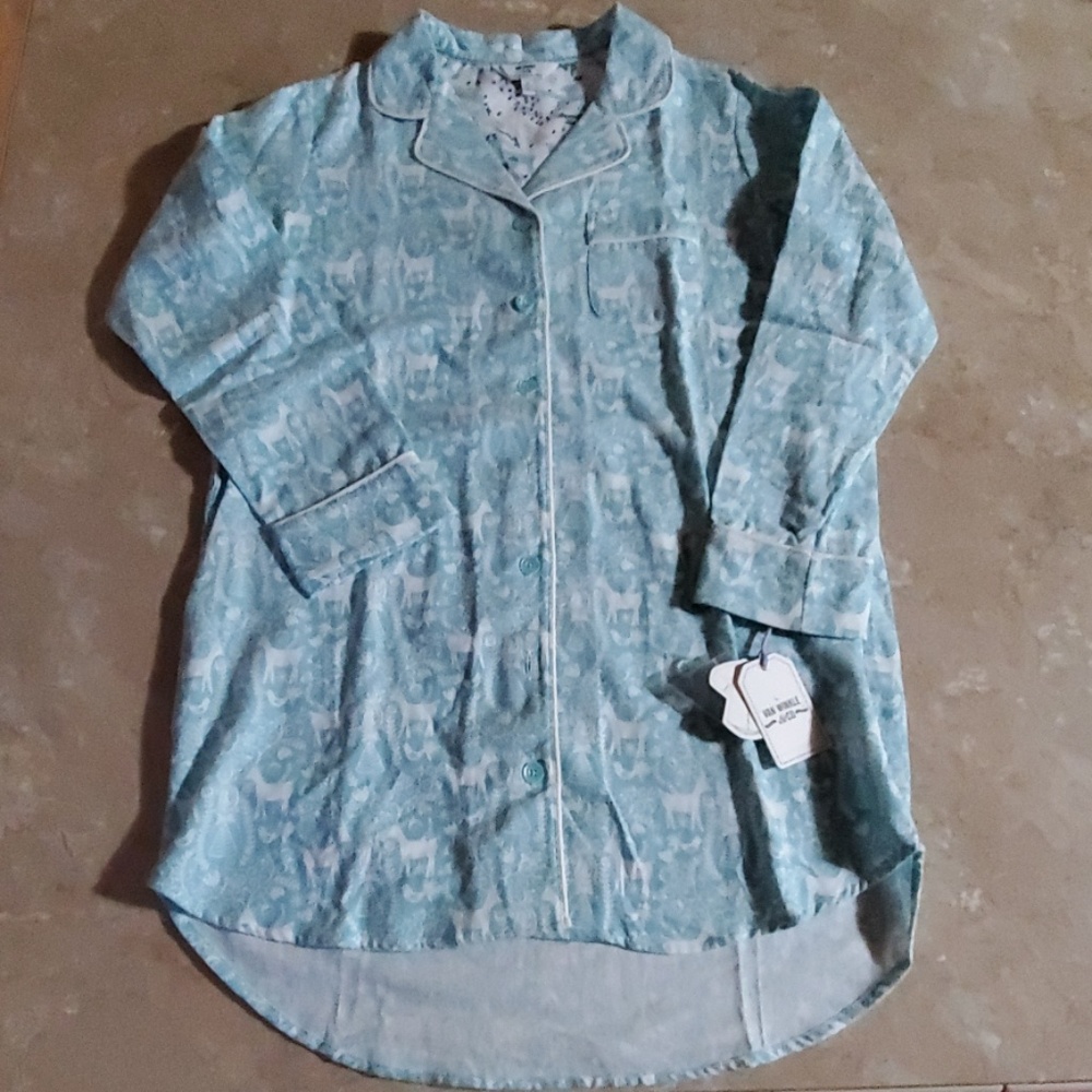 VanWinkle & Co Portuguese Flannel Night Shirt Gown M
